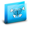 Folder Heart II Alt Blue Icon 96x96 png
